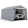 10' x 16' Heavy-Duty Carport Car Canopy Metal Portable Garage Car Shelter with 2 Removable Doors