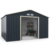 11' x 8' Large Metal Storage Shed Outdoor Backyard Storage Cabinet Garden Tool House with 4 Vents & Lockable Double Sliding Door