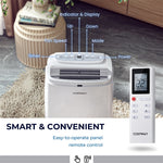 12000 BTU Portable Air Conditioner 3-in-1 Air Cooler Fan Dehumidifier with Remote Control & 24H Timer, Quiet AC Unit Cools Rooms up to 450 Sq. Ft.