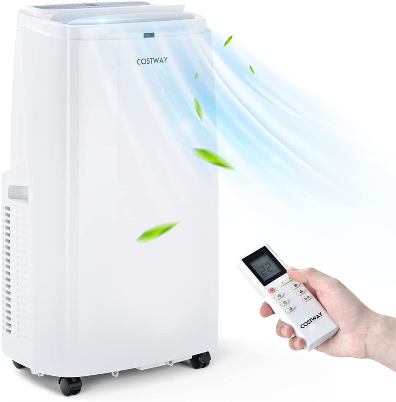 12000 BTU Portable Air Conditioner 3-in-1 Air Cooler Fan Dehumidifier with Remote Control & 24H Timer, Quiet AC Unit Cools Rooms up to 450 Sq. Ft.