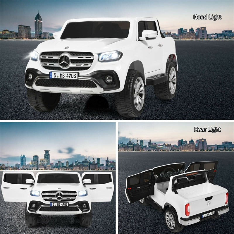 12V 2-Seater Kids Ride On Truck Car Mercedes Benz X Class RC with Remote Control