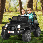 2-Seater Kids Ride on Truck, 12V Battery Powered Electric Vehicle with Remote Control & Lights for Boys Girls Gifts