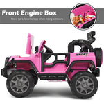 2-Seater Kids Ride on Truck, 12V Battery Powered Electric Vehicle with Remote Control & Lights for Boys Girls Gifts