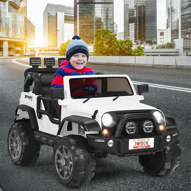 2-Seater Kids Ride on Truck 12V Battery Powered Electric Vehicle with Remote Control & Lights