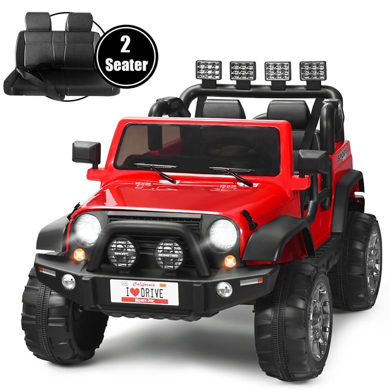 2-Seater Kids Ride on Truck 12V Battery Powered Electric Vehicle with Remote Control & Lights