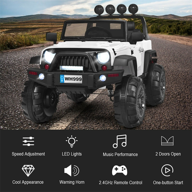 Kids Ride On Truck 2 Seater Ride On Car 12V Battery Powered Electric Vehicle with Remote Control