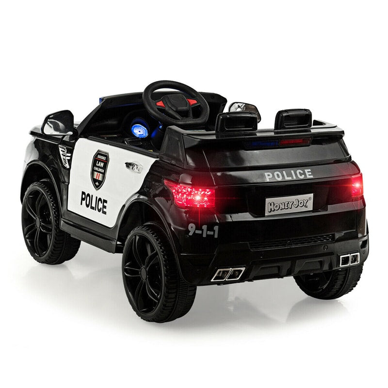 Kids Ride On Police Car 12V Battery Powered Electric Vehicle with Remote Control