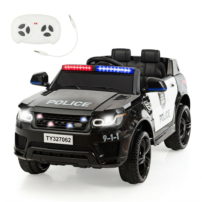 Kids Ride On Police Car 12V Battery Powered Electric Vehicle with Remote Control