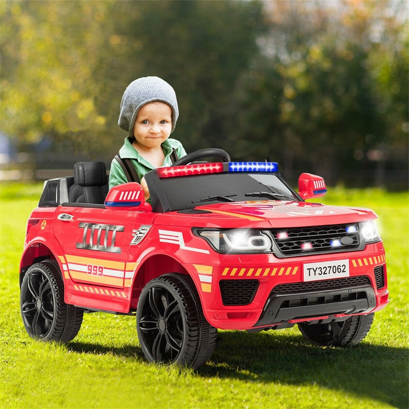 Kids Ride On Police Car 12V Battery Powered Electric Vehicle with Remote Control