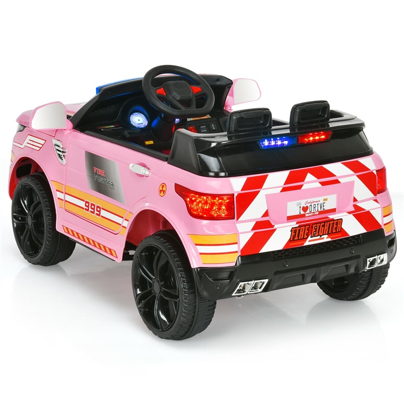 Kids Ride On Police Car 12V Battery Powered Electric Vehicle with Remote Control