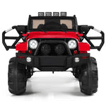 12V Kids Ride-On Truck, Battery Powered Electric Ride-On Car with Remote Control, LED Lights, Double Open Doors, Music & MP3 Player