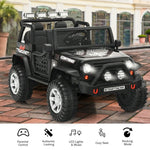 2-Seater Ride On Truck, 12V Battery Powered Electric Vehicle with Remote Control, LED Lights & Music, Ride On Car for Kids