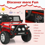 2-Seater Kids Ride on Truck Car 12V Battery Powered Electric Vehicle with Remote Control, Lights & Music