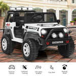 2-Seater Ride On Truck, 12V Battery Powered Electric Vehicle with Remote Control, LED Lights & Music, Ride On Car for Kids