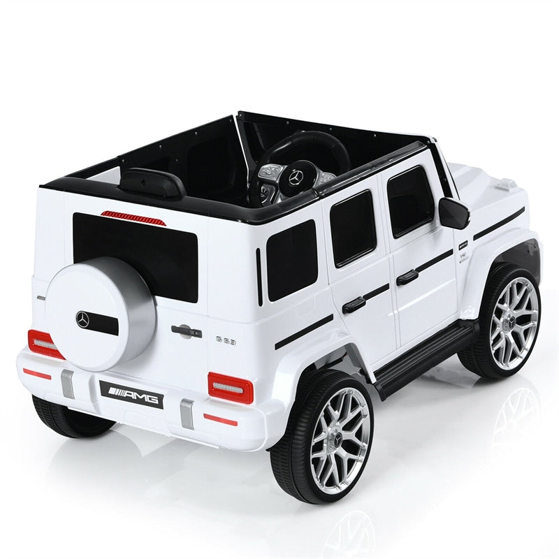 12V Kids Ride On Car, Licensed Mercedes-Benz G63 Electric Vehicle with Remote Control, Double Open Doors & Music, Battery Powered Ride On Toy