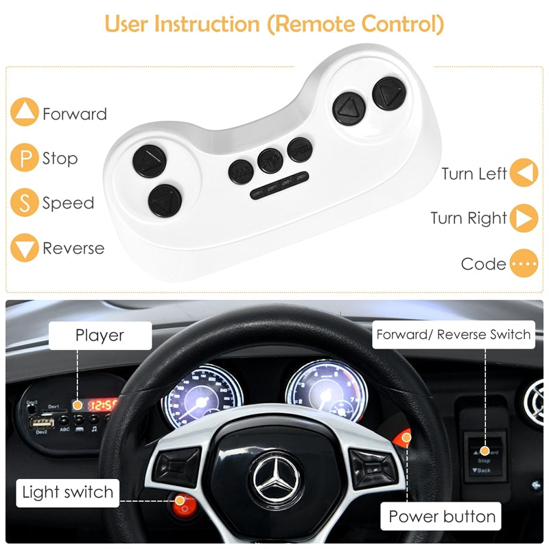 12V Electric Kids Ride On Car Licensed Mercedes Benz GLA45 with Remote Control