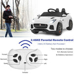 Kids Ride On Car 12V Licensed Jaguar F-Type SVR Battery Powered Electric Vehicle with Remote Control & Lights