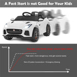 Kids Ride On Car 12V Licensed Jaguar F-Type SVR Battery Powered Electric Vehicle with Remote Control & Lights