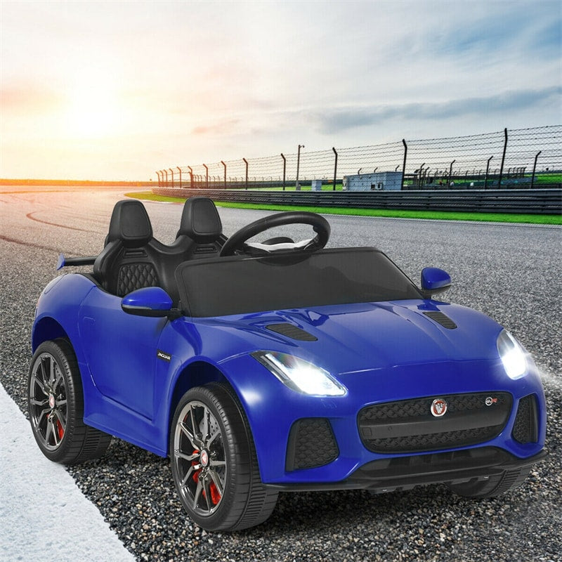 Kids Ride On Car 12V Licensed Jaguar F-Type SVR Battery Powered Electric Vehicle with Remote Control & Lights