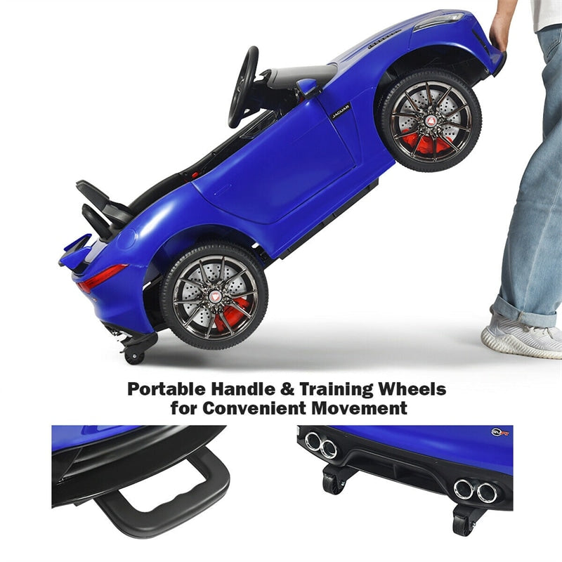 Kids Ride On Car 12V Licensed Jaguar F-Type SVR Battery Powered Electric Vehicle with Remote Control & Lights