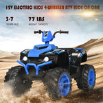 12V Kids Ride On ATV Quad 4-Wheeler Ride On Car Electric Vehicle with LED Lights & Music