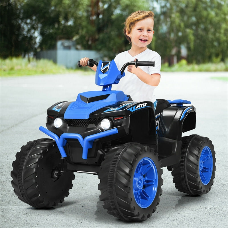 12V Kids Ride On ATV Quad 4-Wheeler Ride On Car Electric Vehicle with LED Lights & Music