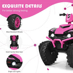 12V Kids Ride On ATV Quad 4-Wheeler Ride On Car Electric Vehicle with LED Lights & Music