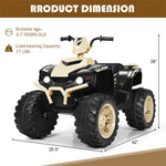 12V Kids Ride On ATV Quad 4-Wheeler Ride On Car Electric Vehicle with LED Lights & Music