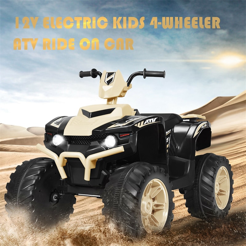 12V Kids Ride On ATV Quad 4-Wheeler Ride On Car Electric Vehicle with LED Lights & Music