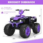 12V Kids Ride On ATV Quad 4-Wheeler Ride On Car Electric Vehicle with LED Lights & Music