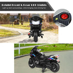 12V Kids Ride On Motorcycle Battery Powered Electric Motorbike with Training Wheels & LED Lights