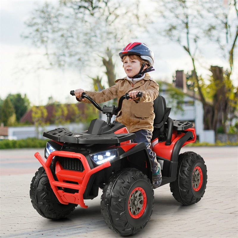 12V Kids ATV Electric Ride-on Quad Battery Powered 4-Wheeler Car with LED Lights MP3