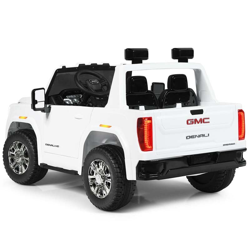 2 Seater Kids Ride on Truck 12V Licensed GMC Battery Powered Electric Car with Remote Control & Storage Box