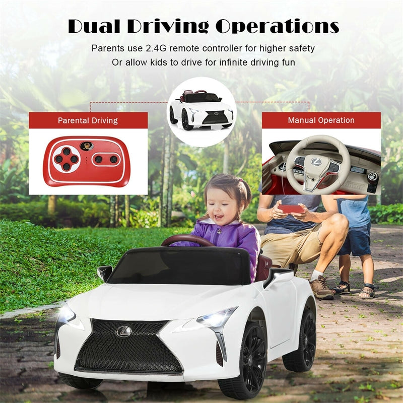 12V Kids Ride on Car Licensed Lexus LC500 Battery Powered Car with Remote Control & LED Lights, Electric Vehicle for Boys& Girls