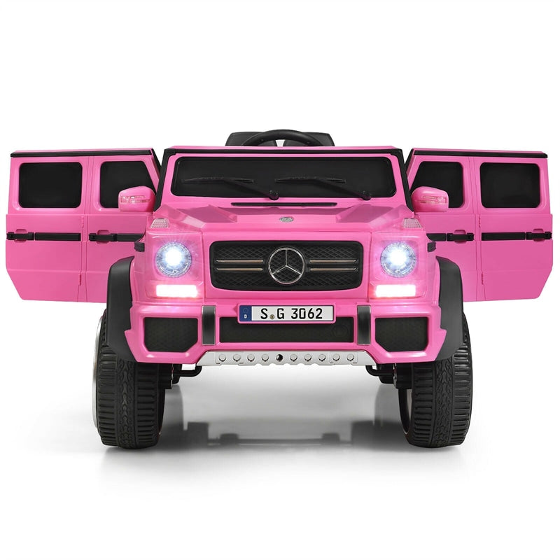 12V Kids Ride-On Truck, Licensed Mercedes Benz G650S Electric Car with Remote Control, Lights & Storage Box, Battery Vehicle Toy for Boys Girls