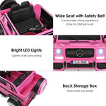 12V Kids Ride-On Truck, Licensed Mercedes Benz G650S Electric Car with Remote Control, Lights & Storage Box, Battery Vehicle Toy for Boys Girls