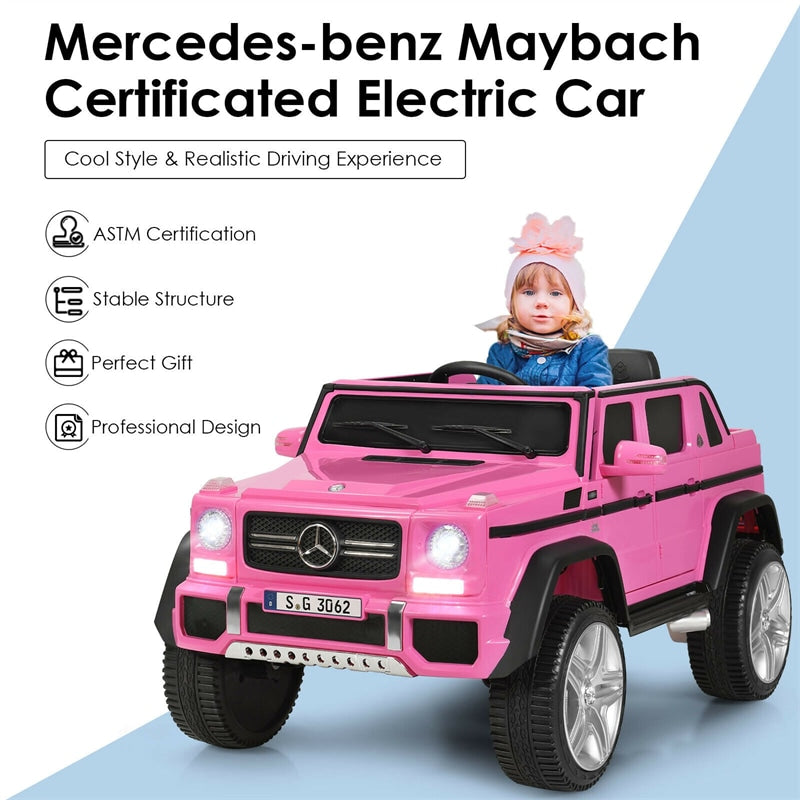 Kids Ride On Truck Car Licensed Mercedes-Benz G650S 12V Battery Powered Electric Vehicle with Remote Control & Storage Box