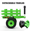 Kids Ride on Tractor w/ Detachable Trailer, 12V Electric Ride on Car Tractor Toy w/ 3-Gear-Shift Ground Loader, Remote Control, LED Lights