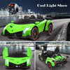 2-Seater Kids Ride On Car 12V Licensed Lamborghini Poison Electric Vehicle with Remote Control & LED Lights Swing Mode