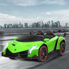 2-Seater Kids Ride On Car 12V Licensed Lamborghini Poison Electric Vehicle with Remote Control & LED Lights Swing Mode