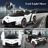 2-Seater Kids Ride On Car 12V Licensed Lamborghini Poison Electric Vehicle with Remote Control & LED Lights Swing Mode