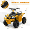 Kids Electric Ride On ATV 12V Battery Powered 4-Wheeler Quad Car with Light MP3