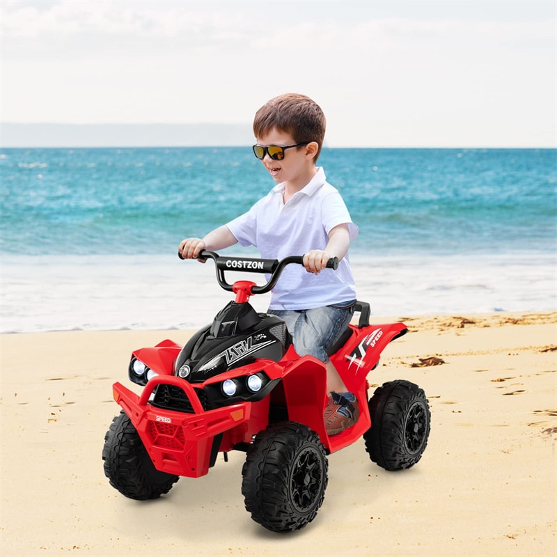 Kids Electric Ride On ATV 12V Battery Powered 4-Wheeler Quad Car with Light MP3