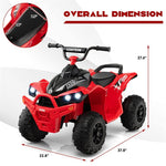 Kids Electric Ride On ATV 12V Battery Powered 4-Wheeler Quad Car with Light MP3