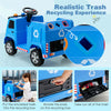 Kids Recycling Garbage Truck 12V Battery Powered Electric Ride-On Car Trash Truck with Remote Control & Recycling Accessories