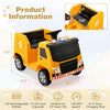 Kids Recycling Garbage Truck 12V Battery Powered Electric Ride-On Car Trash Truck with Remote Control & Recycling Accessories