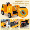 Kids Recycling Garbage Truck 12V Battery Powered Electric Ride-On Car Trash Truck with Remote Control & Recycling Accessories