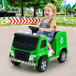 Kids Recycling Garbage Truck 12V Battery Powered Electric Ride-On Car Trash Truck with Remote Control & Recycling Accessories