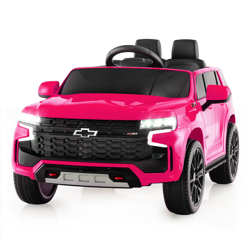 Kids Ride On Truck Car 12V Licensed Chevrolet Tahoe Electric Vehicle with Remote Control, Light & Music, Battery Powered Ride On Car Toy