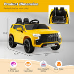 Kids Ride On Truck Car 12V Licensed Chevrolet Tahoe Electric Vehicle with Remote Control, Light & Music, Battery Powered Ride On Car Toy